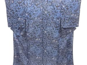 大正ロマン　絽草花模様着物